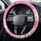 New Zealand Christmas Rugby Steering Wheel Cover Meri Kirihimete All Black Maori Pink Version - Aussie Hoodie