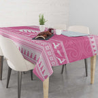 New Zealand Christmas Rugby Personalised Tablecloth Meri Kirihimete All Black Maori Pink Version - Aussie Hoodie