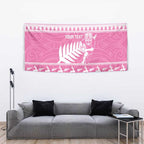New Zealand Christmas Rugby Personalised Tapestry Meri Kirihimete All Black Maori Pink Version - Aussie Hoodie