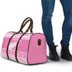 New Zealand Christmas Rugby Personalised Travel Bag Meri Kirihimete All Black Maori Pink Version - Aussie Hoodie