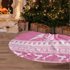 New Zealand Christmas Rugby Tree Skirt Meri Kirihimete All Black Maori Pink Version - Aussie Hoodie