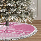 New Zealand Christmas Rugby Tree Skirt Meri Kirihimete All Black Maori Pink Version - Aussie Hoodie