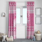 New Zealand Christmas Rugby Personalised Window Curtain Meri Kirihimete All Black Maori Pink Version - Aussie Hoodie
