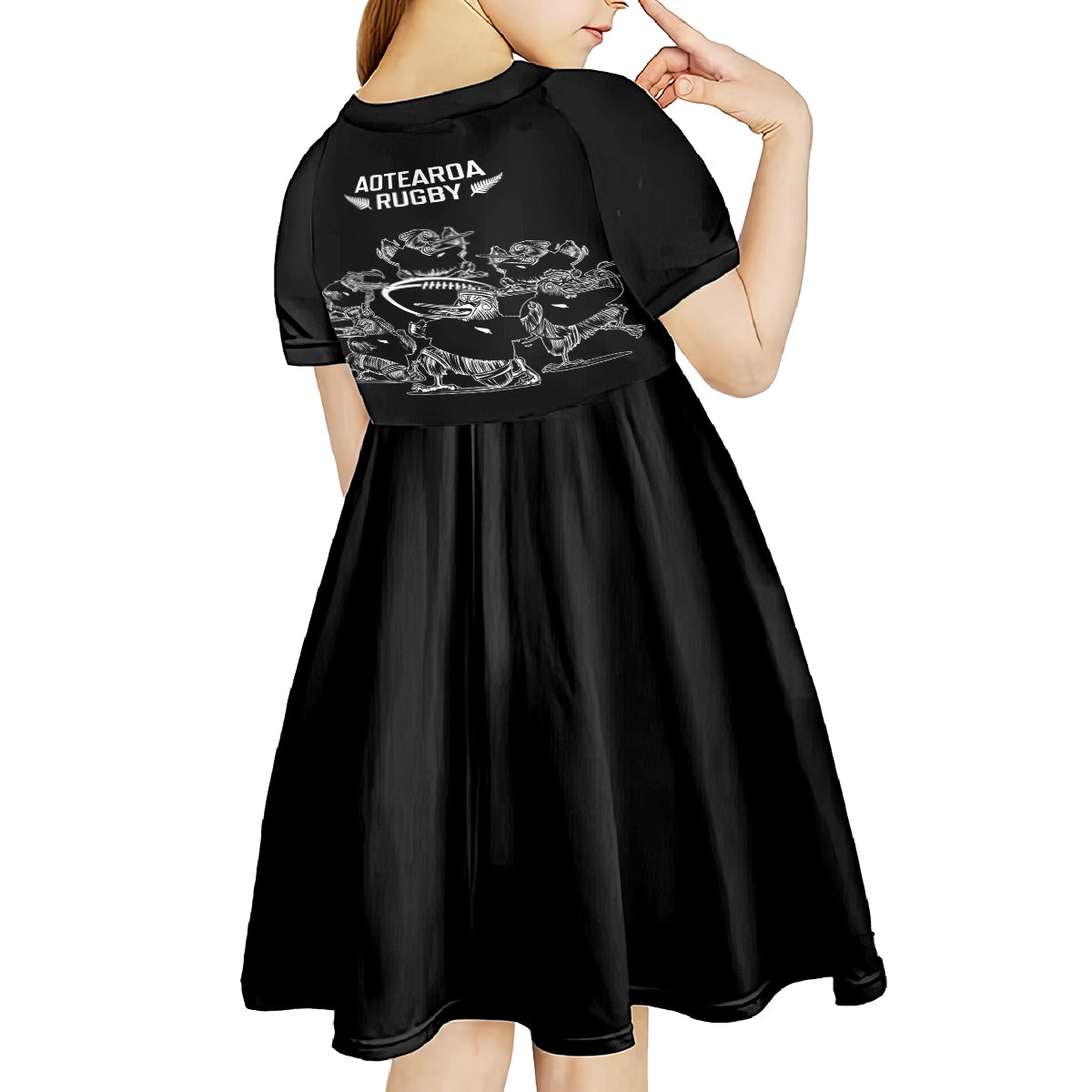new-zealand-silver-fern-rugby-kid-short-sleeve-dress-haka-aotearoa-kiwi-dance