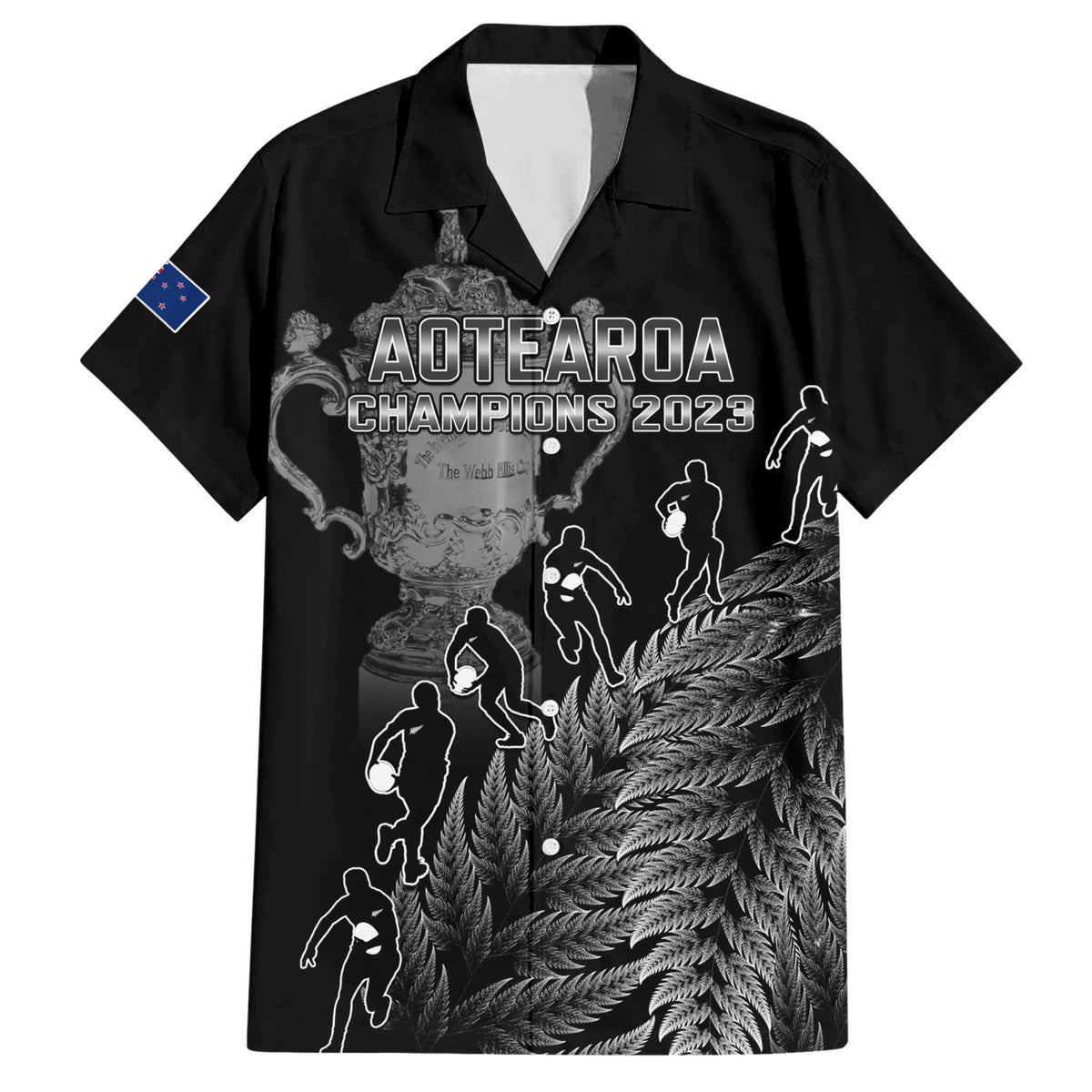 custom-new-zealand-silver-fern-rugby-hawaiian-shirt-all-black-go-champions-2023-with-trophy-proud