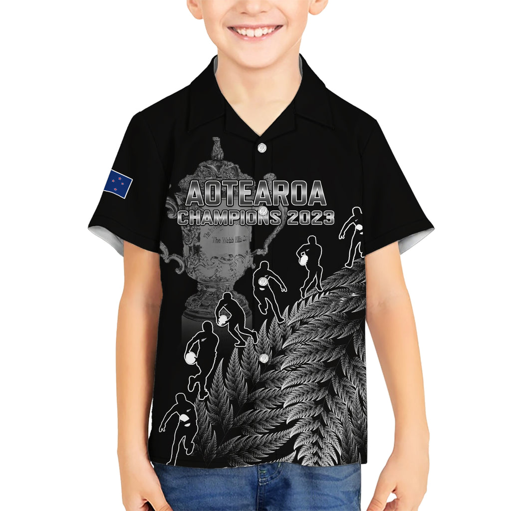 custom-new-zealand-silver-fern-rugby-hawaiian-shirt-all-black-go-champions-2023-with-trophy-proud