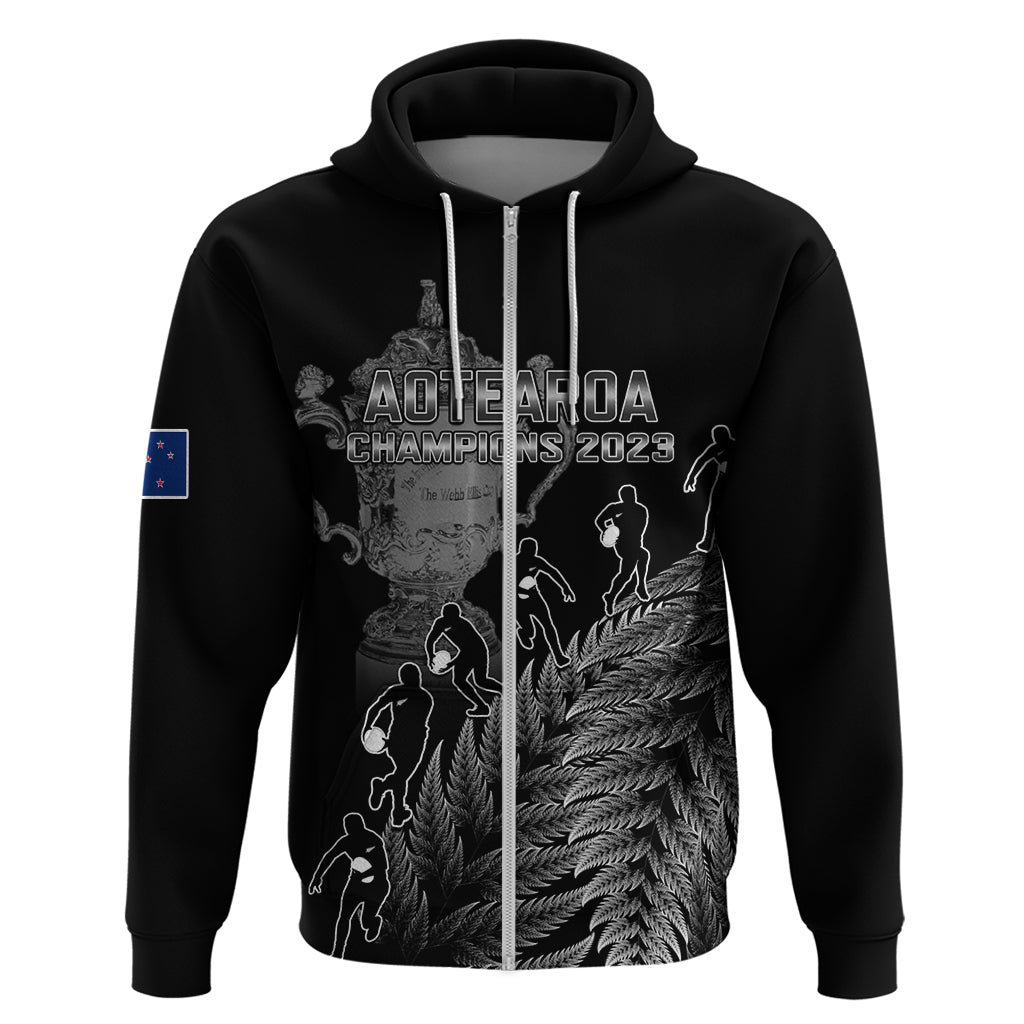 custom-new-zealand-silver-fern-rugby-hoodie-all-black-go-champions-2023-with-trophy-proud
