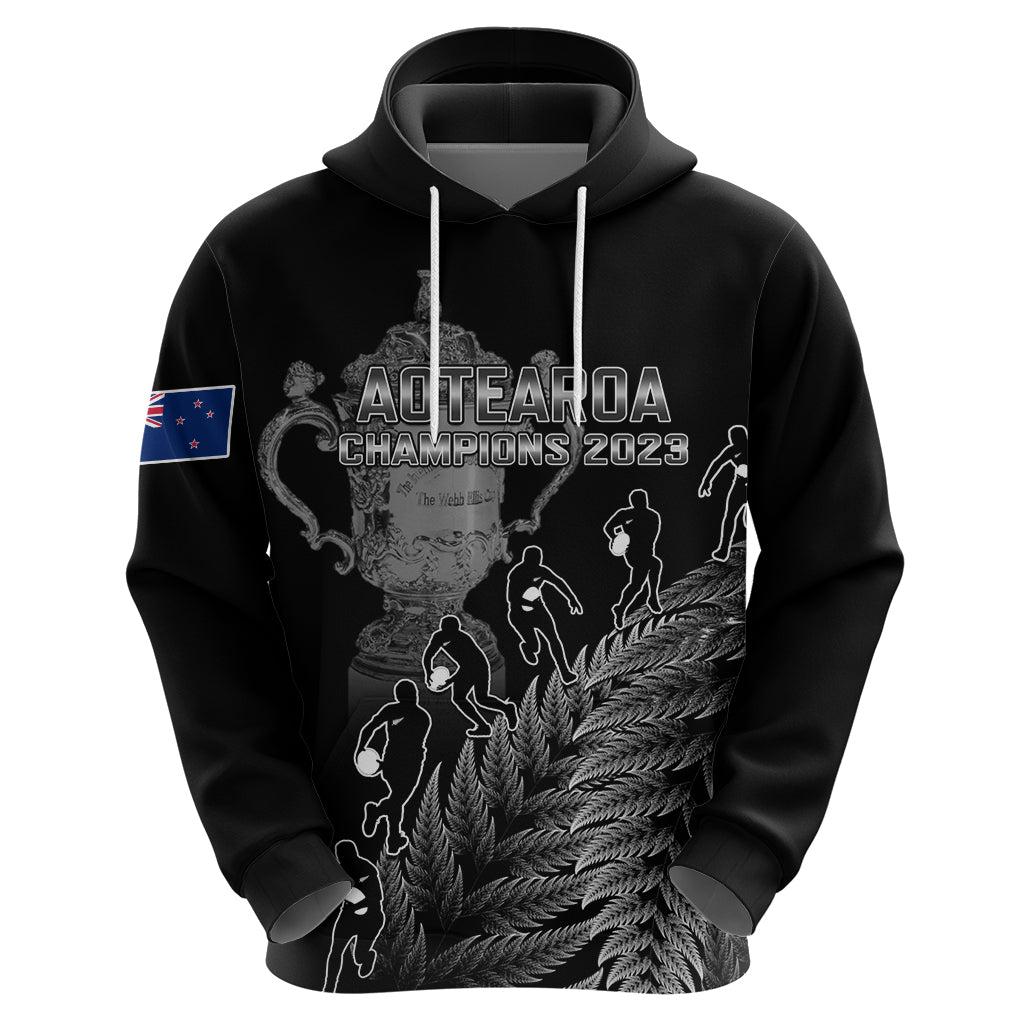 custom-new-zealand-silver-fern-rugby-hoodie-all-black-go-champions-2023-with-trophy-proud