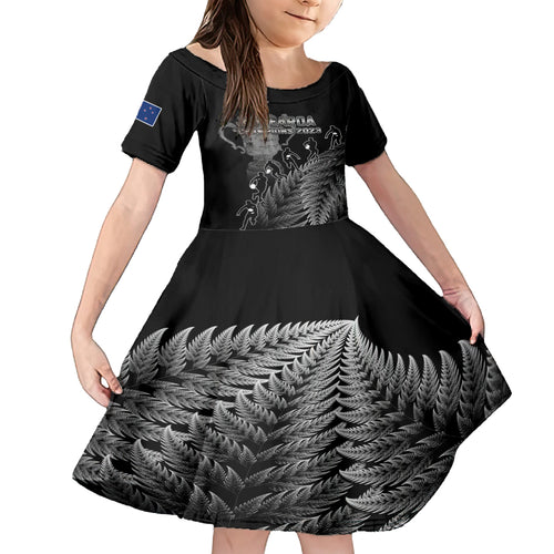 custom-new-zealand-silver-fern-rugby-kid-short-sleeve-dress-all-black-go-champions-2023-with-trophy-proud