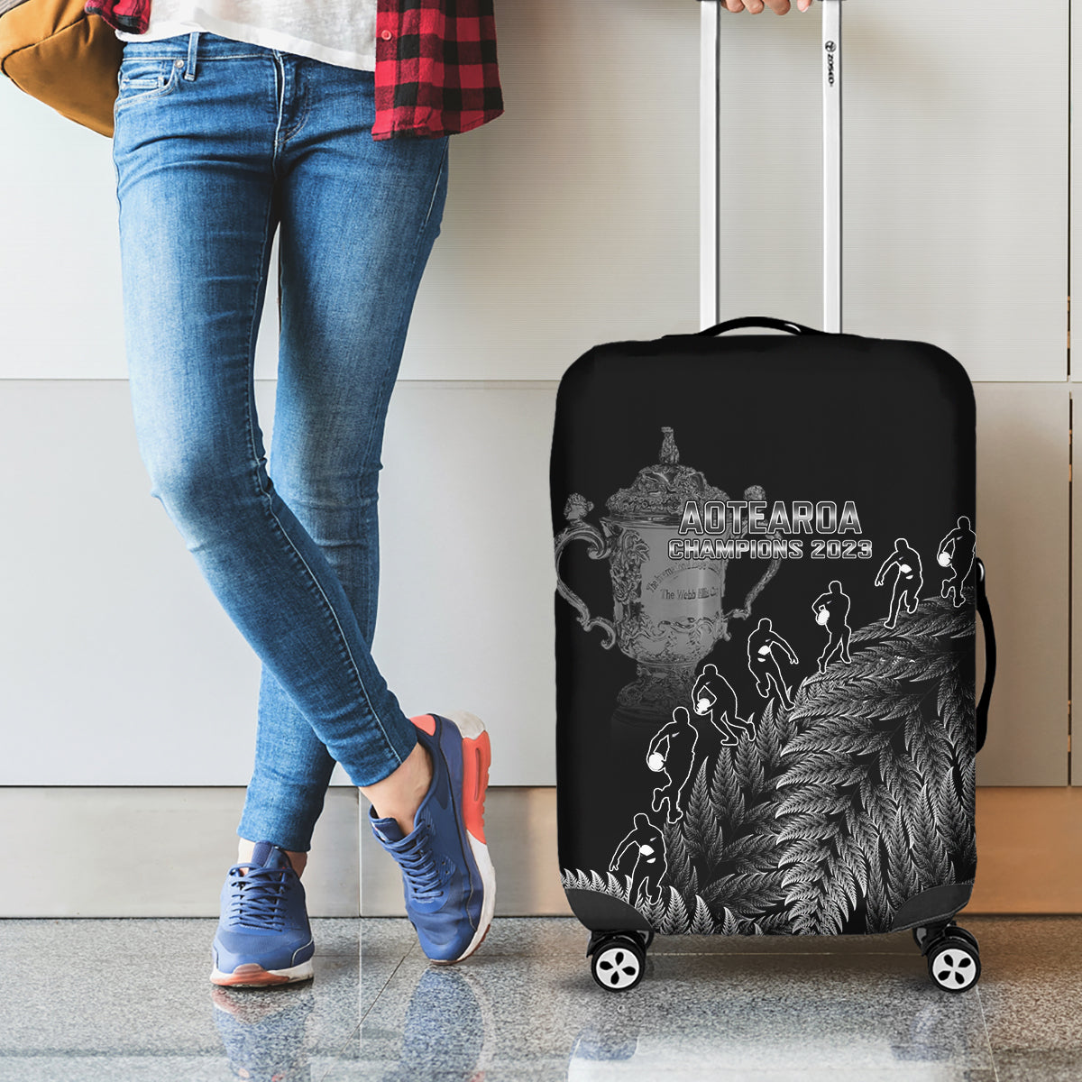 custom-new-zealand-silver-fern-rugby-luggage-cover-all-black-go-champions-2023-with-trophy-proud