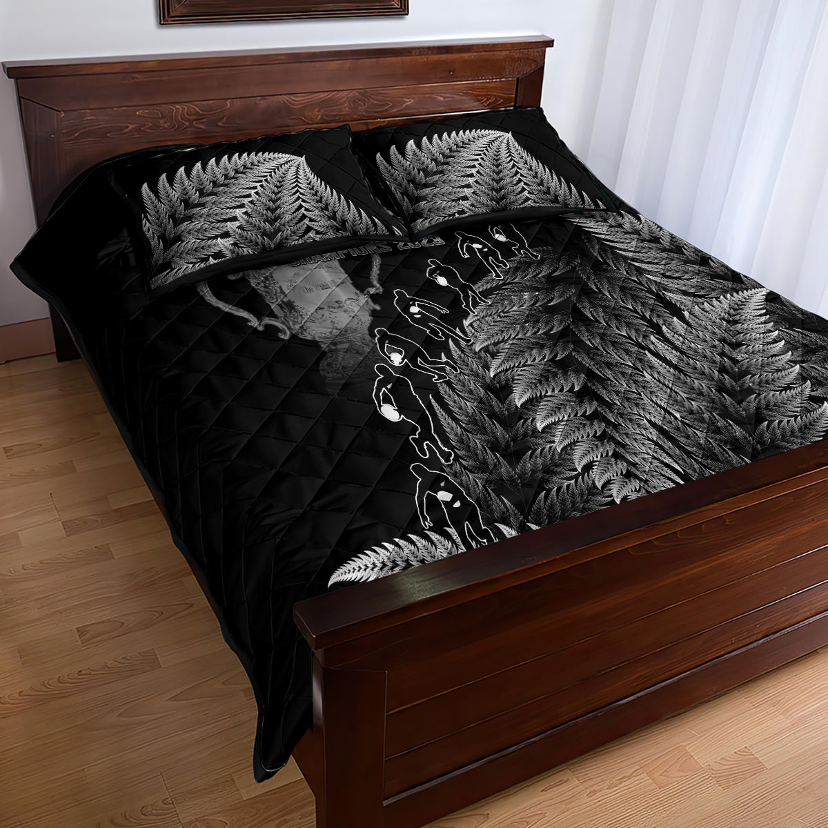 custom-new-zealand-silver-fern-rugby-quilt-bed-set-all-black-go-champions-2023-with-trophy-proud