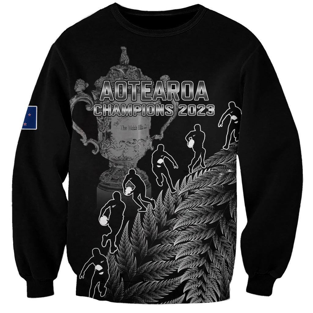 custom-new-zealand-silver-fern-rugby-sweatshirt-all-black-go-champions-2023-with-trophy-proud
