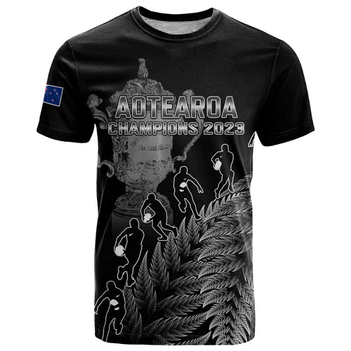 custom-new-zealand-silver-fern-rugby-t-shirt-all-black-go-champions-2023-with-trophy-proud
