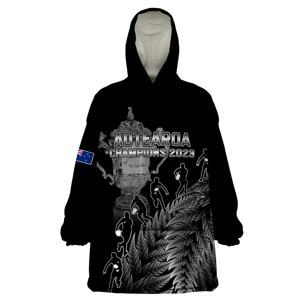 custom-new-zealand-silver-fern-rugby-wearable-blanket-hoodie-all-black-go-champions-2023-with-trophy-proud