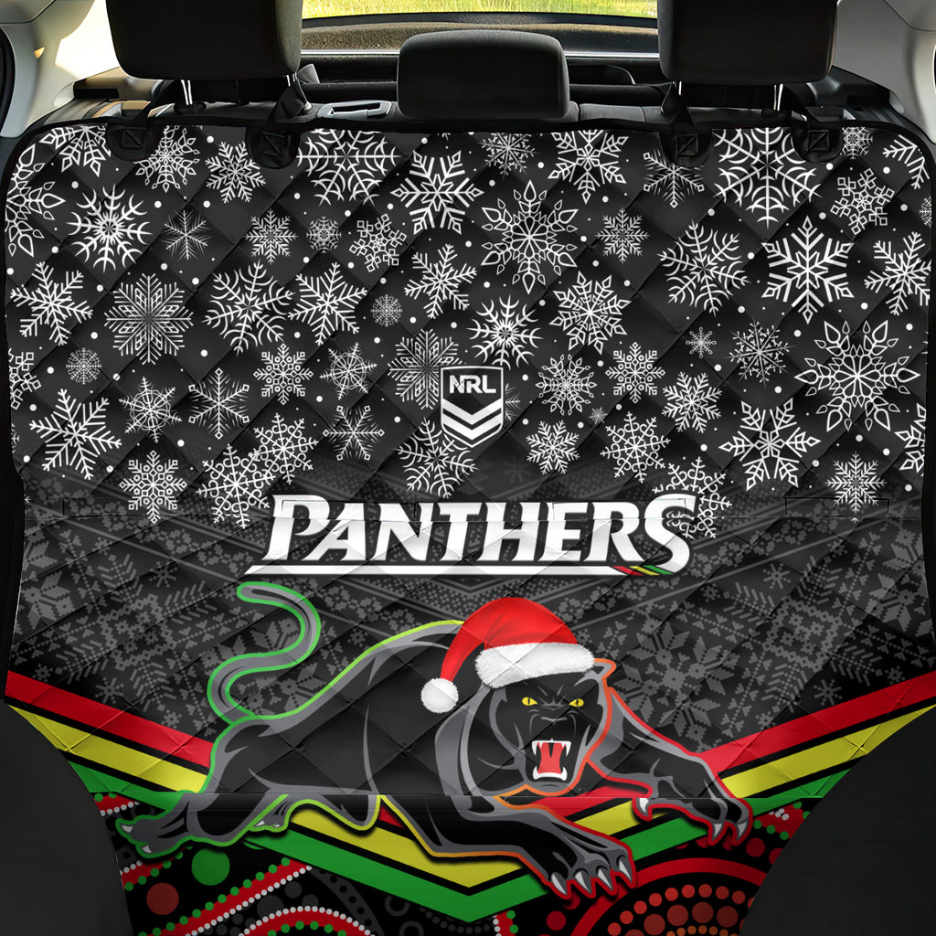 custom-panthers-rugby-christmas-back-car-seat-cover-merry-xmas-2023-mix-aboriginal-art-black-version