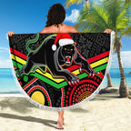 custom-panthers-rugby-christmas-beach-blanket-merry-xmas-2023-mix-aboriginal-art-black-version