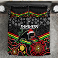 custom-panthers-rugby-christmas-bedding-set-merry-xmas-2023-mix-aboriginal-art-black-version