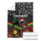 custom-panthers-rugby-christmas-blanket-merry-xmas-2023-mix-aboriginal-art-black-version