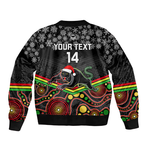 custom-panthers-rugby-christmas-bomber-jacket-merry-xmas-2023-mix-aboriginal-art-black-version