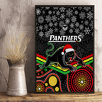 custom-panthers-rugby-christmas-canvas-wall-art-merry-xmas-2023-mix-aboriginal-art-black-version