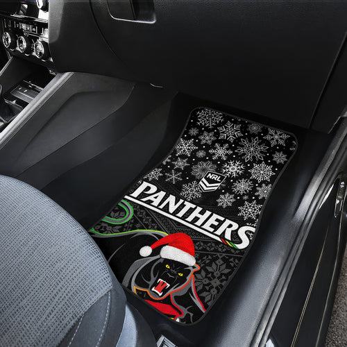 custom-panthers-rugby-christmas-car-mats-merry-xmas-2023-mix-aboriginal-art-black-version