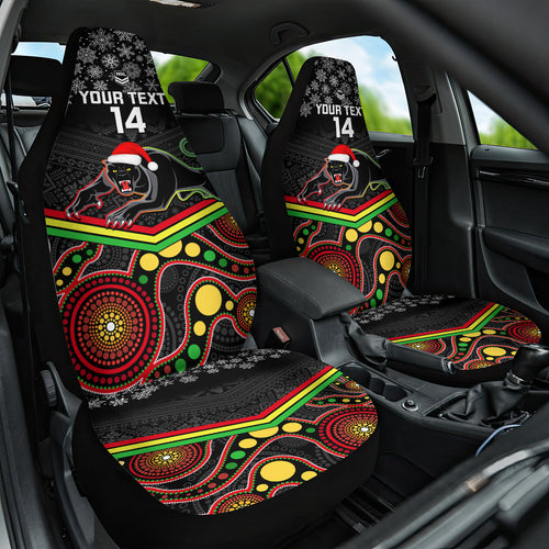 custom-panthers-rugby-christmas-car-seat-cover-merry-xmas-2023-mix-aboriginal-art-black-version