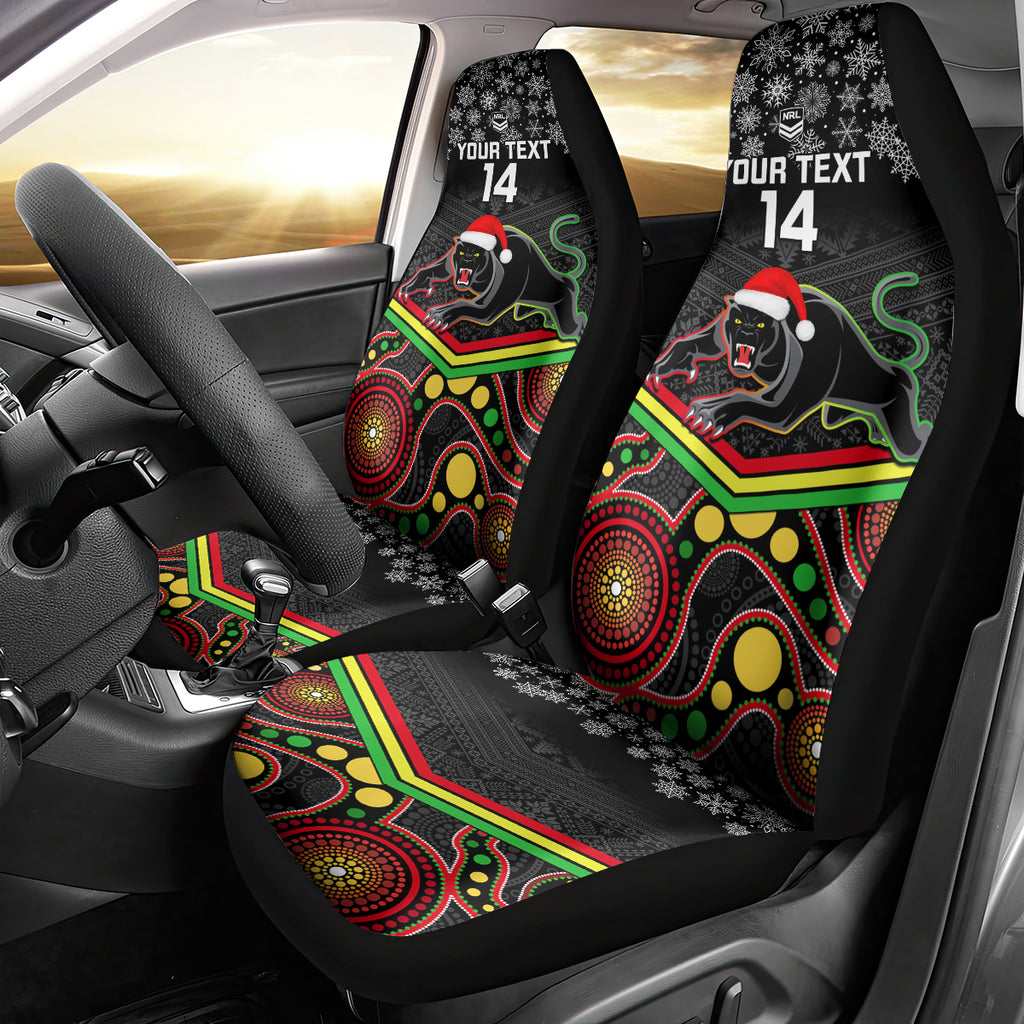 custom-panthers-rugby-christmas-car-seat-cover-merry-xmas-2023-mix-aboriginal-art-black-version