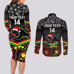 custom-panthers-rugby-christmas-couples-matching-long-sleeve-bodycon-dress-and-long-sleeve-button-shirt-merry-xmas-2023-mix-aboriginal-art-black-version