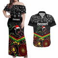 custom-panthers-rugby-christmas-couples-matching-off-shoulder-maxi-dress-and-hawaiian-shirt-merry-xmas-2023-mix-aboriginal-art-black-version