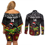 custom-panthers-rugby-christmas-couples-matching-off-shoulder-short-dress-and-long-sleeve-button-shirt-merry-xmas-2023-mix-aboriginal-art-black-version