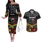 custom-panthers-rugby-christmas-couples-matching-off-the-shoulder-long-sleeve-dress-and-hawaiian-shirt-merry-xmas-2023-mix-aboriginal-art-black-version
