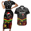 custom-panthers-rugby-christmas-couples-matching-short-sleeve-bodycon-dress-and-hawaiian-shirt-merry-xmas-2023-mix-aboriginal-art-black-version