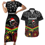 custom-panthers-rugby-christmas-couples-matching-short-sleeve-bodycon-dress-and-hawaiian-shirt-merry-xmas-2023-mix-aboriginal-art-black-version