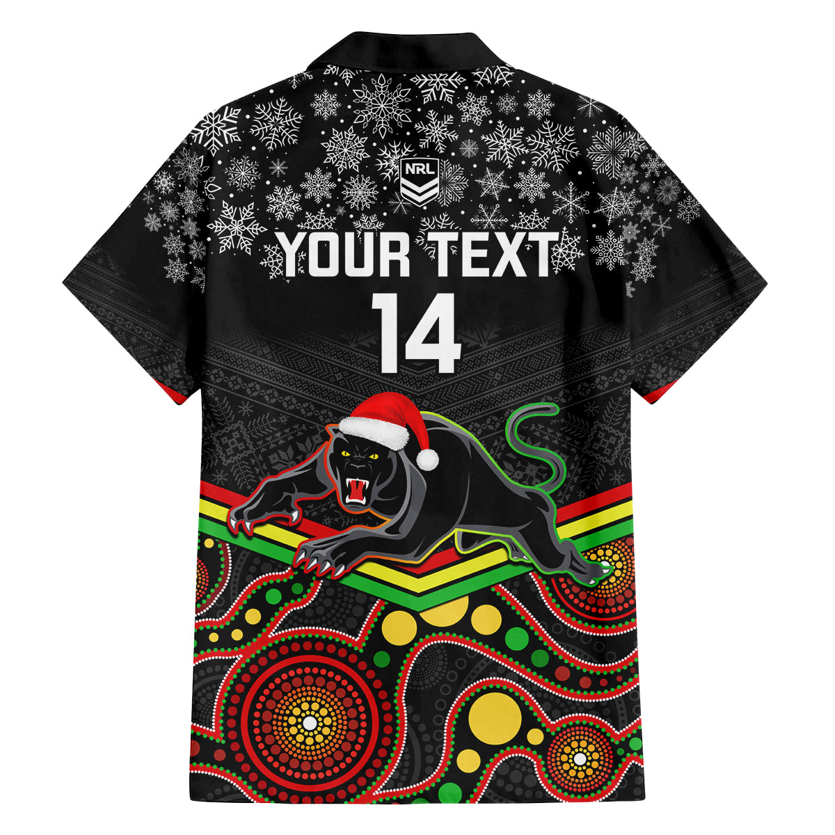 custom-panthers-rugby-christmas-family-matching-long-sleeve-bodycon-dress-and-hawaiian-shirt-merry-xmas-2023-mix-aboriginal-art-black-version
