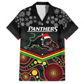 custom-panthers-rugby-christmas-family-matching-off-shoulder-long-sleeve-dress-and-hawaiian-shirt-merry-xmas-2023-mix-aboriginal-art-black-version
