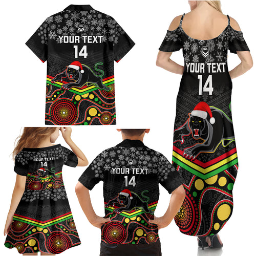 custom-panthers-rugby-christmas-family-matching-summer-maxi-dress-and-hawaiian-shirt-merry-xmas-2023-mix-aboriginal-art-black-version