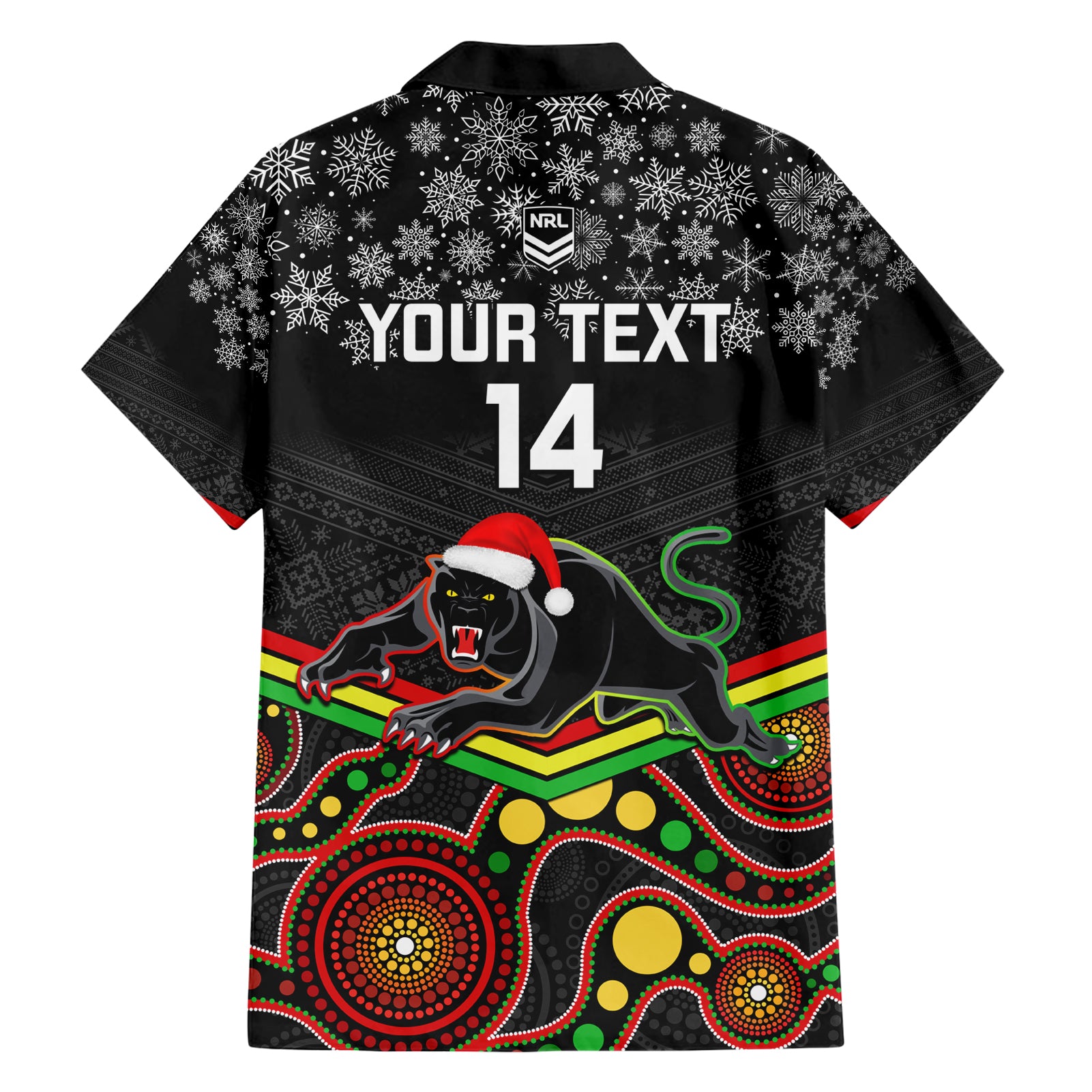 custom-panthers-rugby-christmas-hawaiian-shirt-merry-xmas-2023-mix-aboriginal-art-black-version