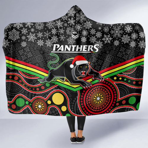 custom-panthers-rugby-christmas-hooded-blanket-merry-xmas-2023-mix-aboriginal-art-black-version