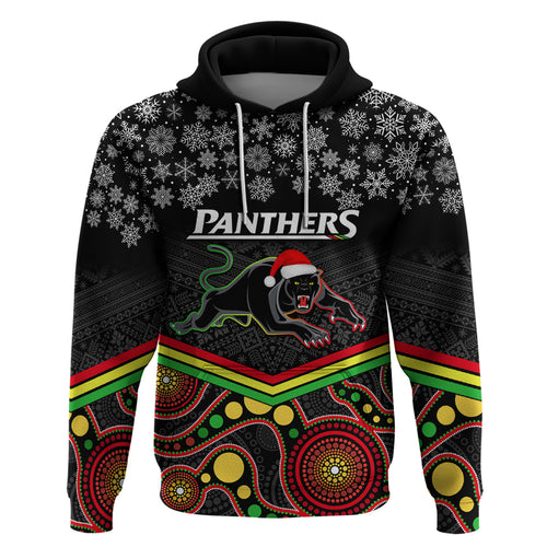 custom-panthers-rugby-christmas-hoodie-merry-xmas-2023-mix-aboriginal-art-black-version