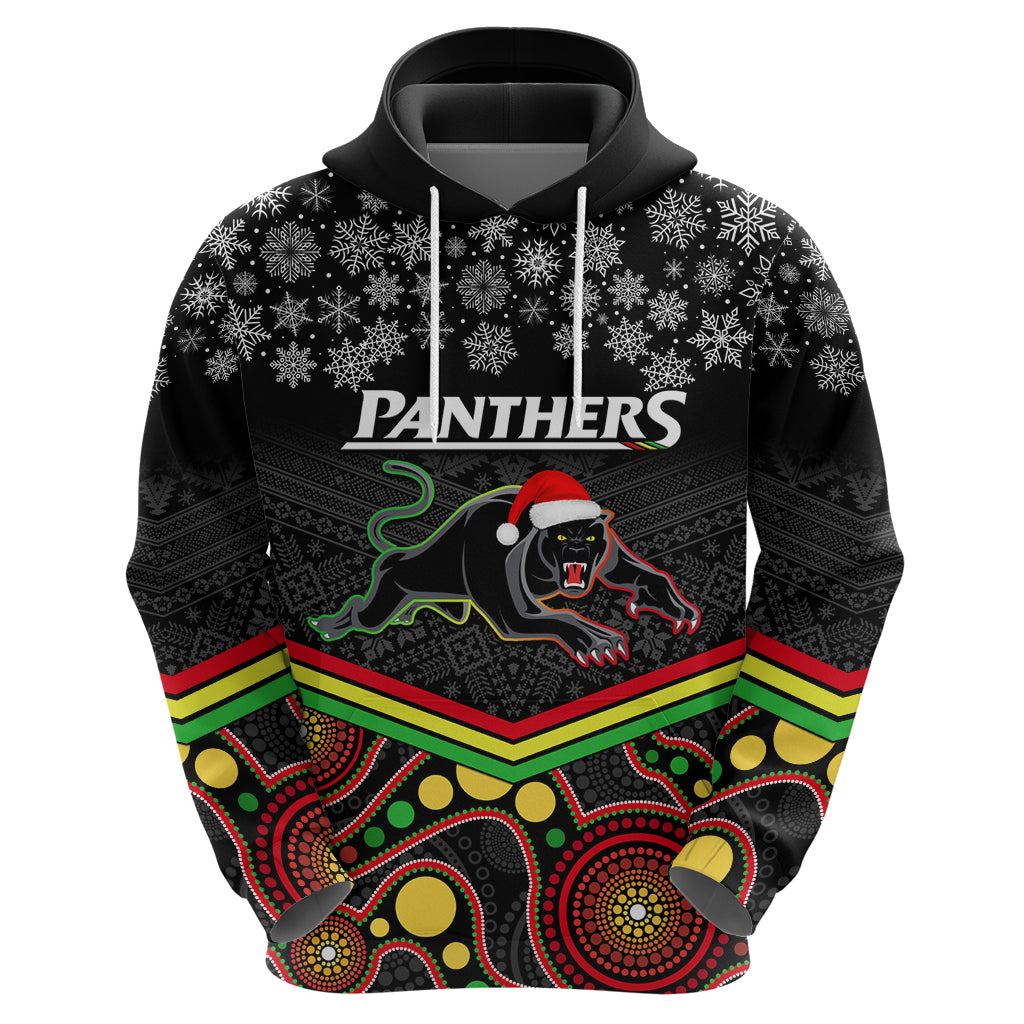custom-panthers-rugby-christmas-hoodie-merry-xmas-2023-mix-aboriginal-art-black-version