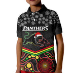 custom-panthers-rugby-christmas-kid-polo-shirt-merry-xmas-2023-mix-aboriginal-art-black-version