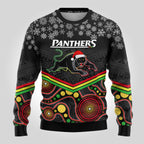 custom-panthers-rugby-christmas-ugly-christmas-sweater-merry-xmas-2023-mix-aboriginal-art-black-version