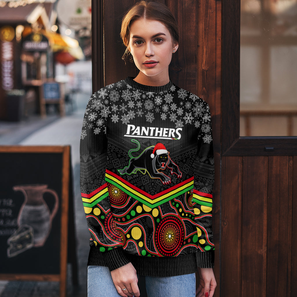 custom-panthers-rugby-christmas-ugly-christmas-sweater-merry-xmas-2023-mix-aboriginal-art-black-version