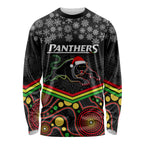 custom-panthers-rugby-christmas-long-sleeve-shirt-merry-xmas-2023-mix-aboriginal-art-black-version