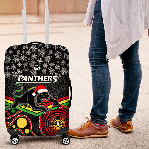 custom-panthers-rugby-christmas-luggage-cover-merry-xmas-2023-mix-aboriginal-art-black-version
