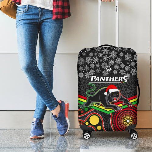 custom-panthers-rugby-christmas-luggage-cover-merry-xmas-2023-mix-aboriginal-art-black-version