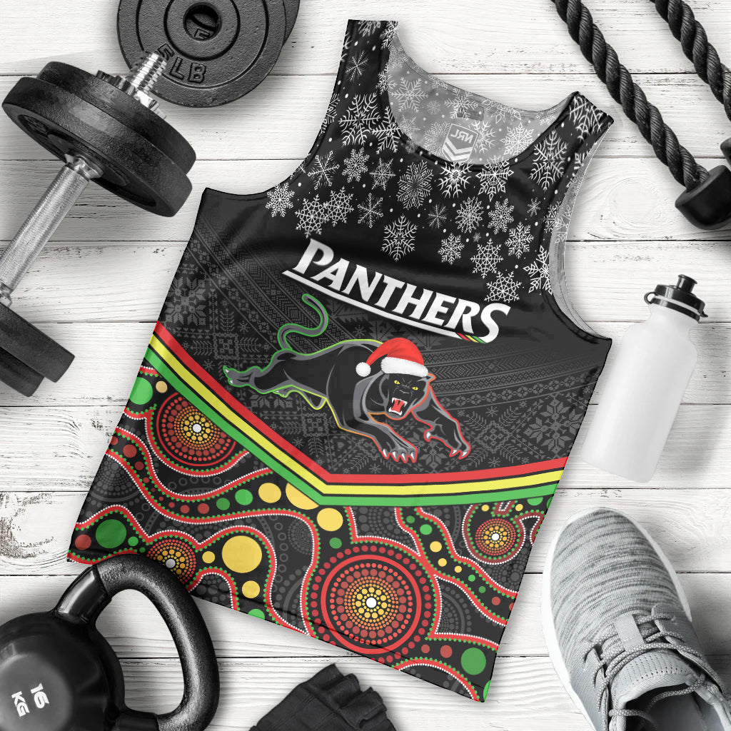 custom-panthers-rugby-christmas-men-tank-top-merry-xmas-2023-mix-aboriginal-art-black-version