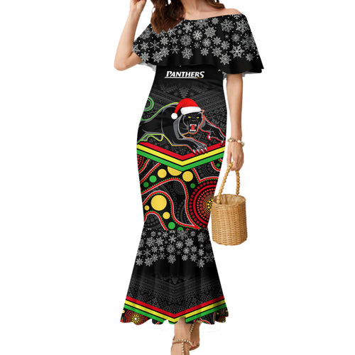custom-panthers-rugby-christmas-mermaid-dress-merry-xmas-2023-mix-aboriginal-art-black-version