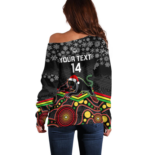 custom-panthers-rugby-christmas-off-shoulder-sweater-merry-xmas-2023-mix-aboriginal-art-black-version