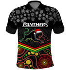 custom-panthers-rugby-christmas-polo-shirt-merry-xmas-2023-mix-aboriginal-art-black-version